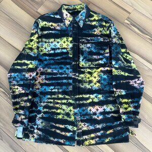 Louis Vuitton  Denim Blouson Monogram Tie-Dye Motif Authentic Men’s Size L
